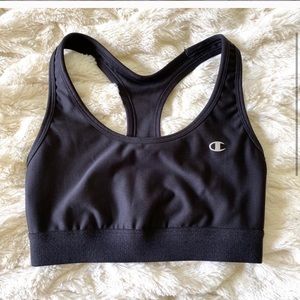 CHAMPION Medium Support Black Sports Bra Small